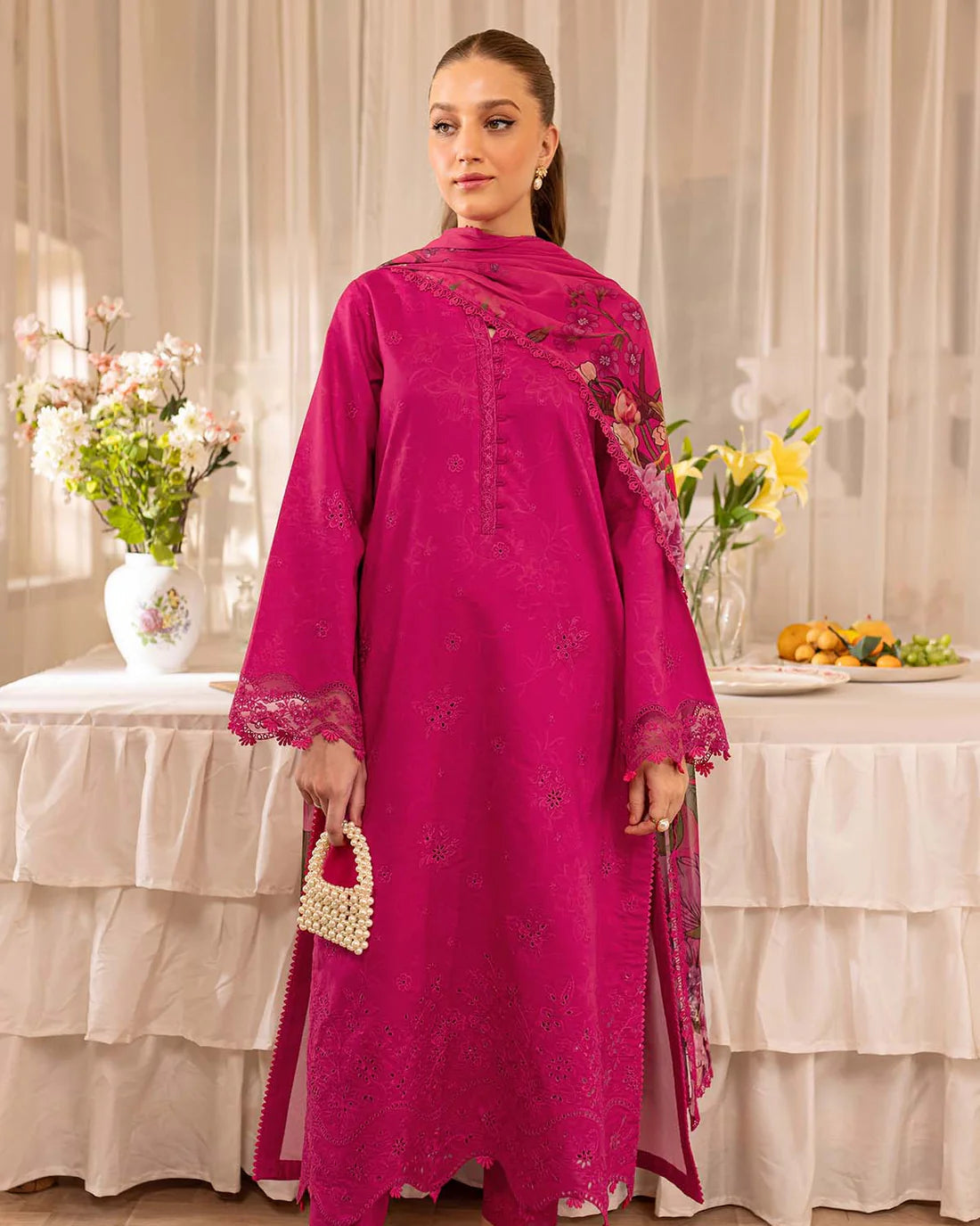 Best Selling - Aster 3Pc- Embroidered Dress