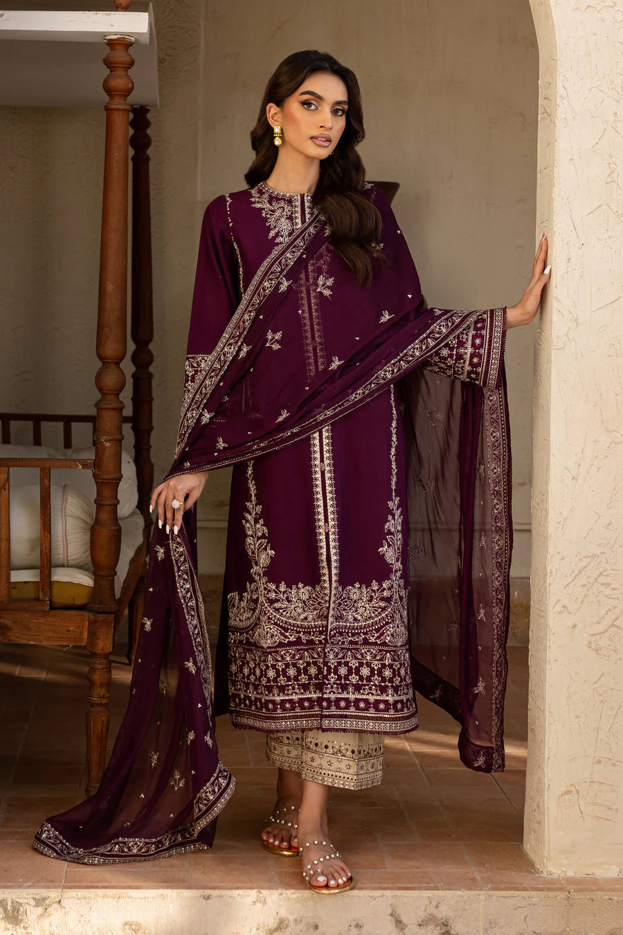 Honey Well 3Pc - Embroidered Dress