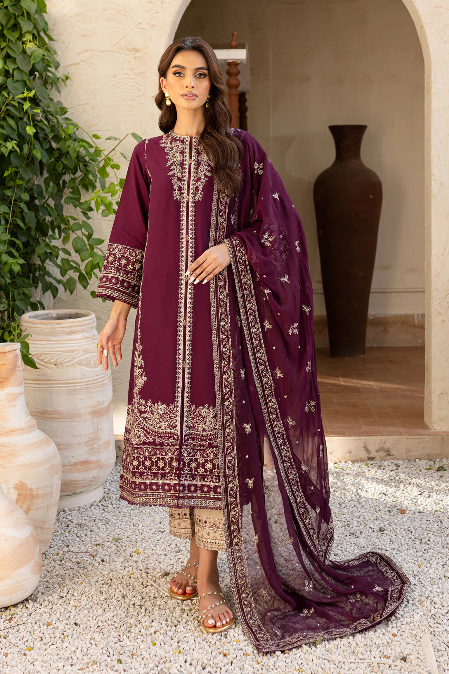 Honey Well 3Pc - Embroidered Dress
