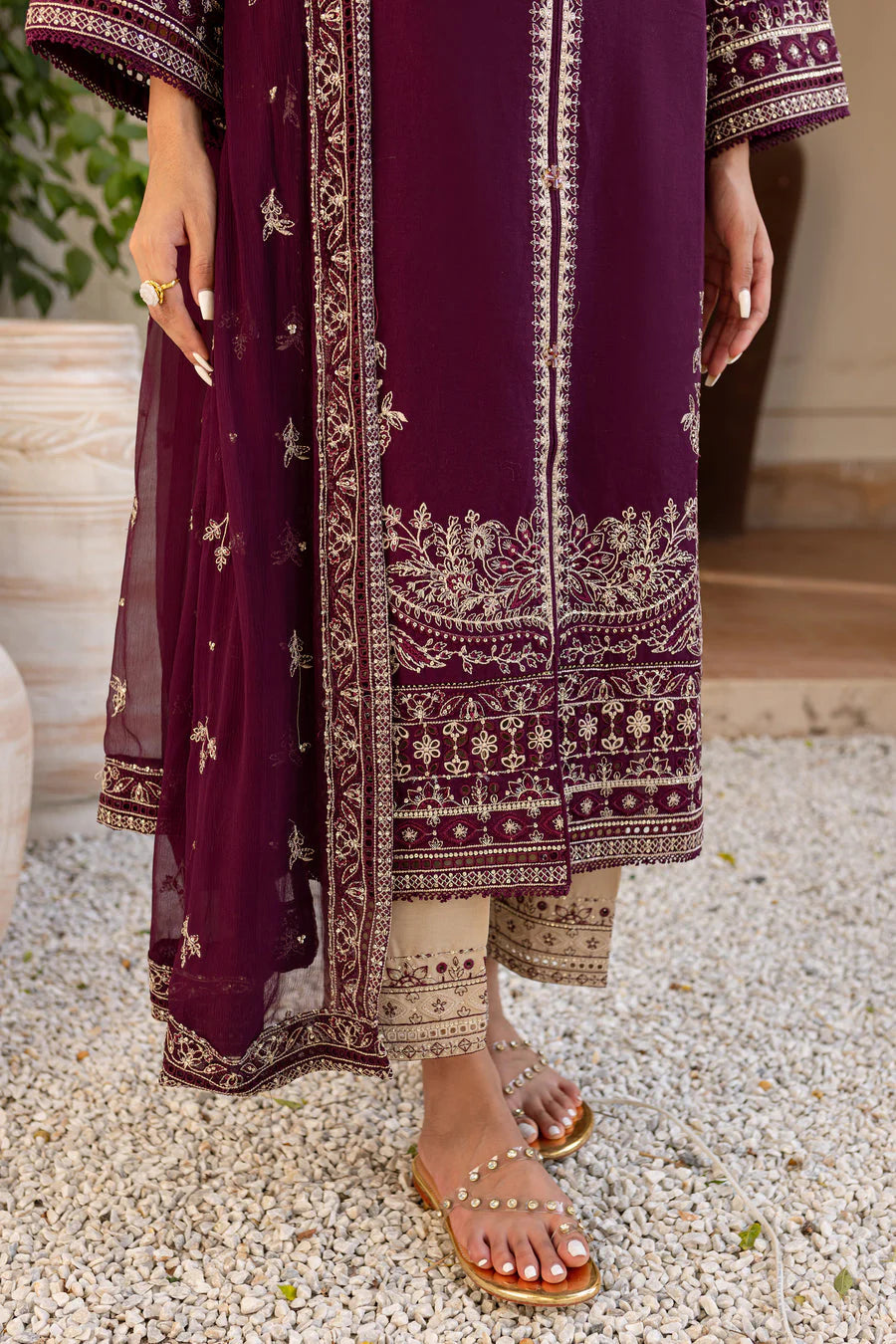 Honey Well 3Pc - Embroidered Dress
