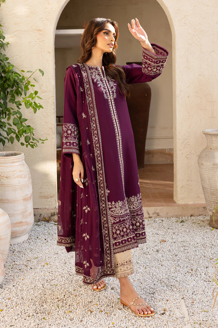 Honey Well 3Pc - Embroidered Dress