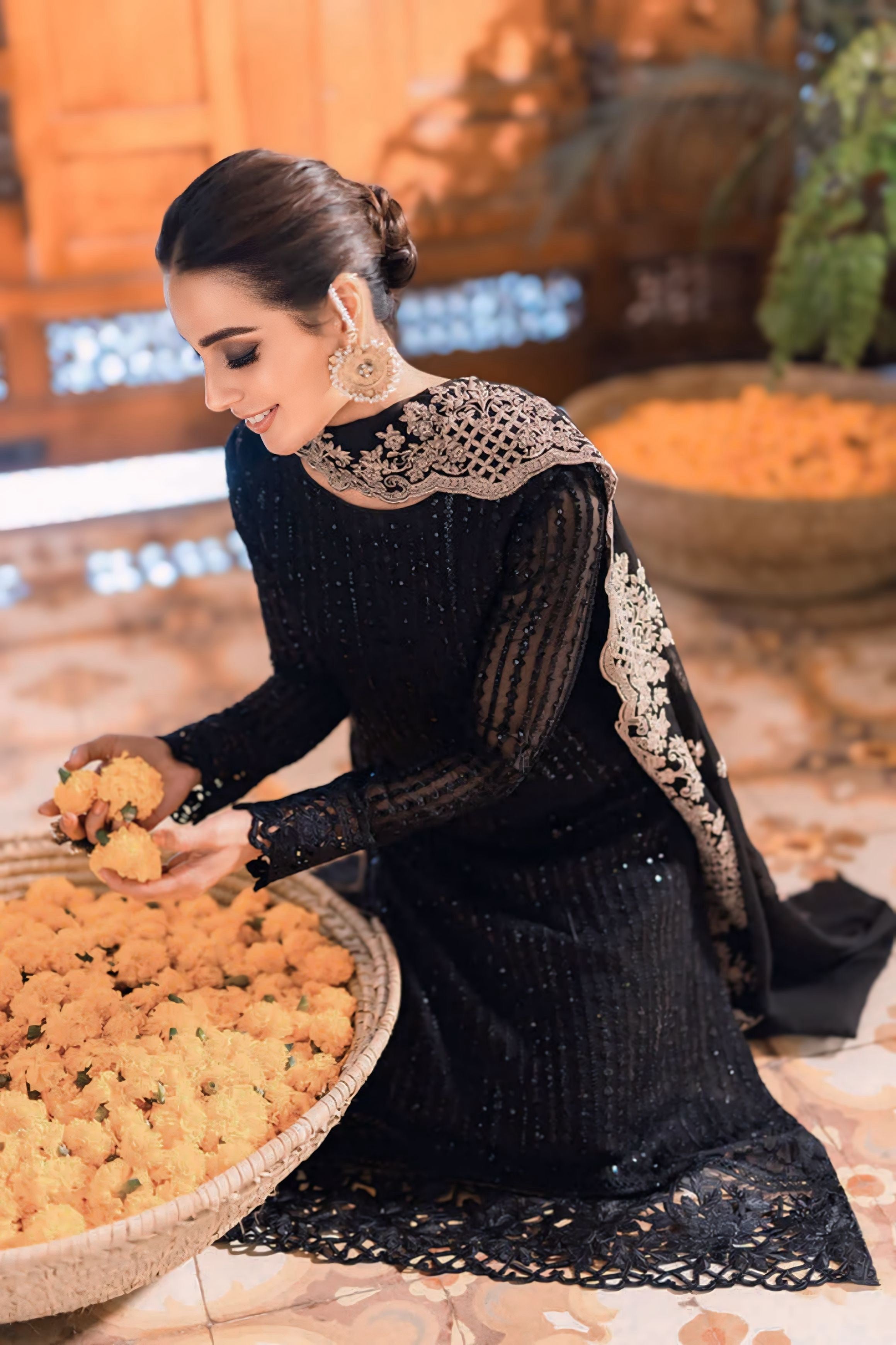 Best Selling - Onyx Dove - 3 PC Embroidered Suit