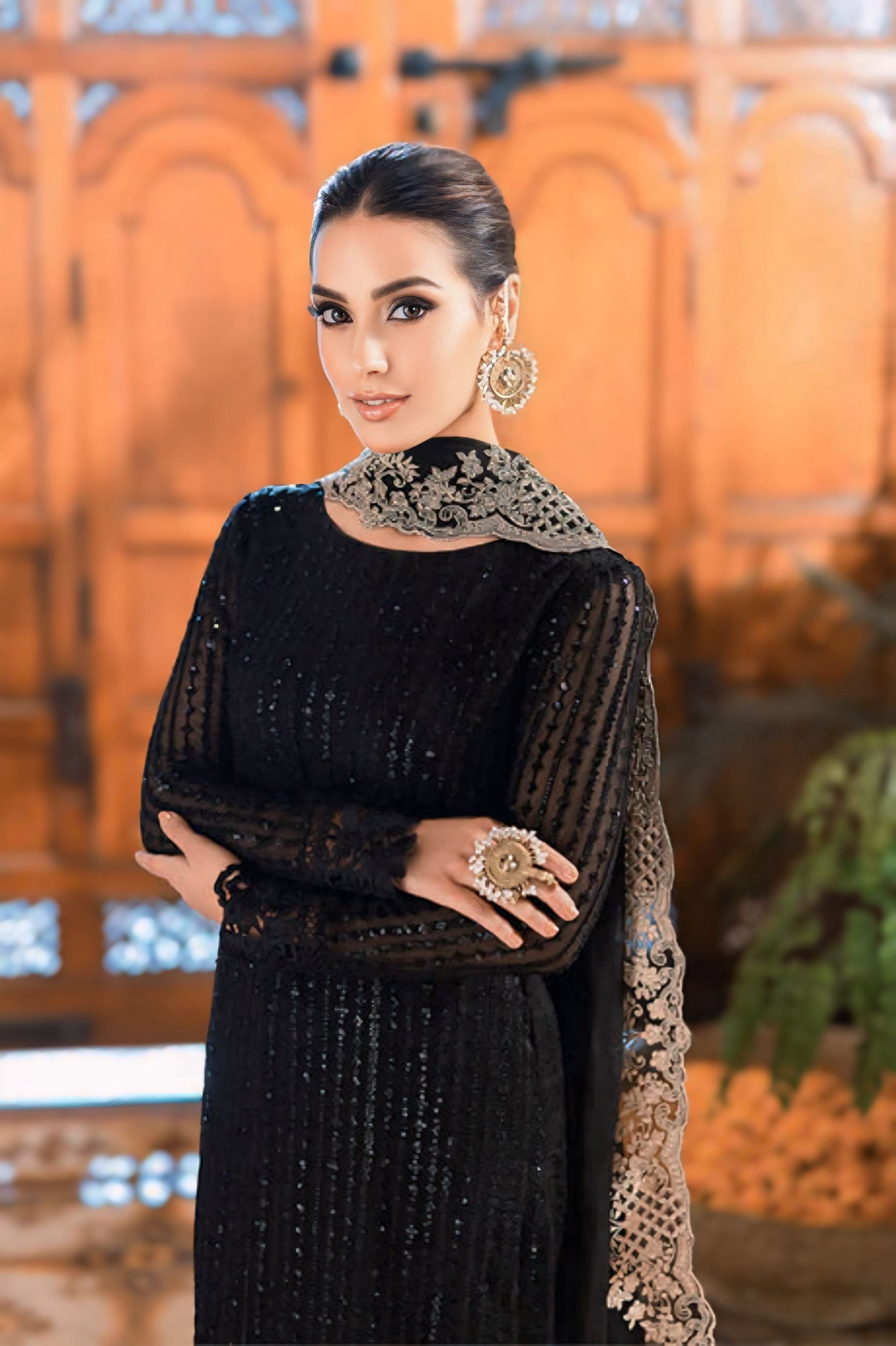 Best Selling - Onyx Dove - 3 PC Embroidered Suit