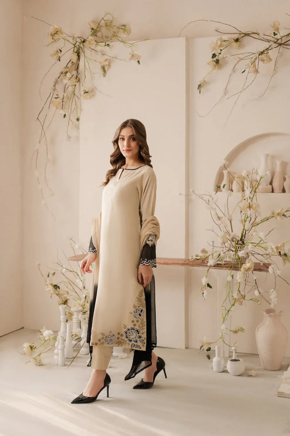 Best Selling - Ghazal - 3 PC Embroidered Suit