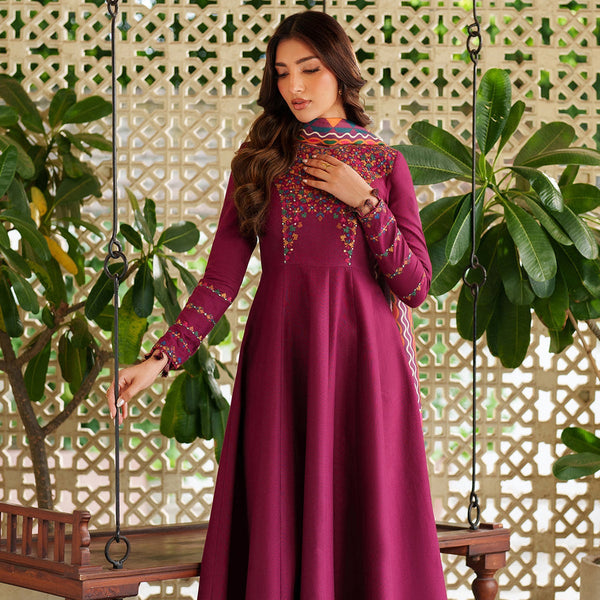 Pink Pearl 3Pc EMBROIDERED DRESS